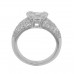 2.60 ct. TW Round Cut Diamond Engagement Half Bezel Ring